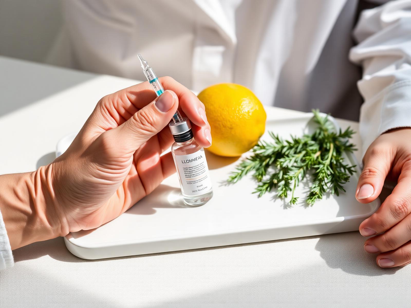 Physician preparing a lipotropic injection for a concierge weight loss visit